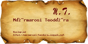 Mármarosi Teodóra névjegykártya